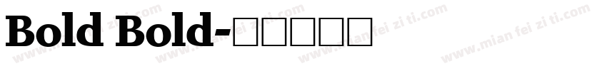 Bold Bold字体转换